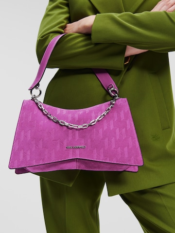 Sac bandoulière Karl Lagerfeld en violet : devant