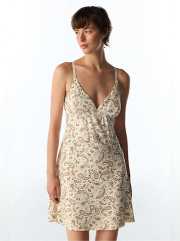 Chemise de nuit 'PENTI Margot Nachthemd mit Schal-Muster' Penti en beige : devant