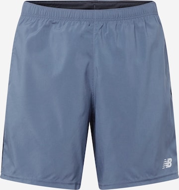 Regular Pantalon de sport 'Core Run 7' new balance en bleu : devant