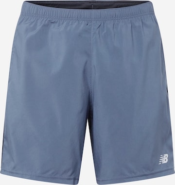 new balance Regular Sportbroek 'Core Run 7' in Blauw: voorkant