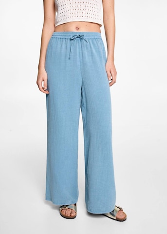 MANGO TEEN Wide leg Pants 'Easy' in Blue: front