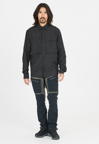 Whistler Regular fit Athletic Button Up Shirt 'Elm' in Black