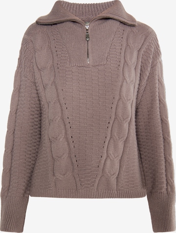 Pull-over 'Incus' DreiMaster Vintage en marron : devant