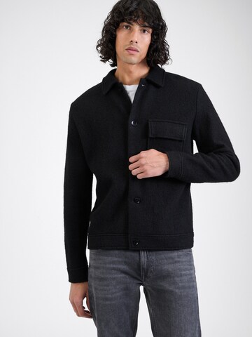 SELECTED HOMME Between-Season Jacket 'SLHNEALY' in Black: front