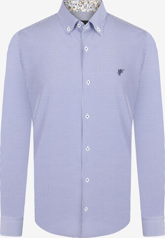 DENIM CULTURE Regular fit Button Up Shirt 'Grant' in Blue: front