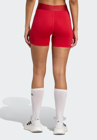 ADIDAS PERFORMANCE - Skinny Pantalón deportivo en rojo