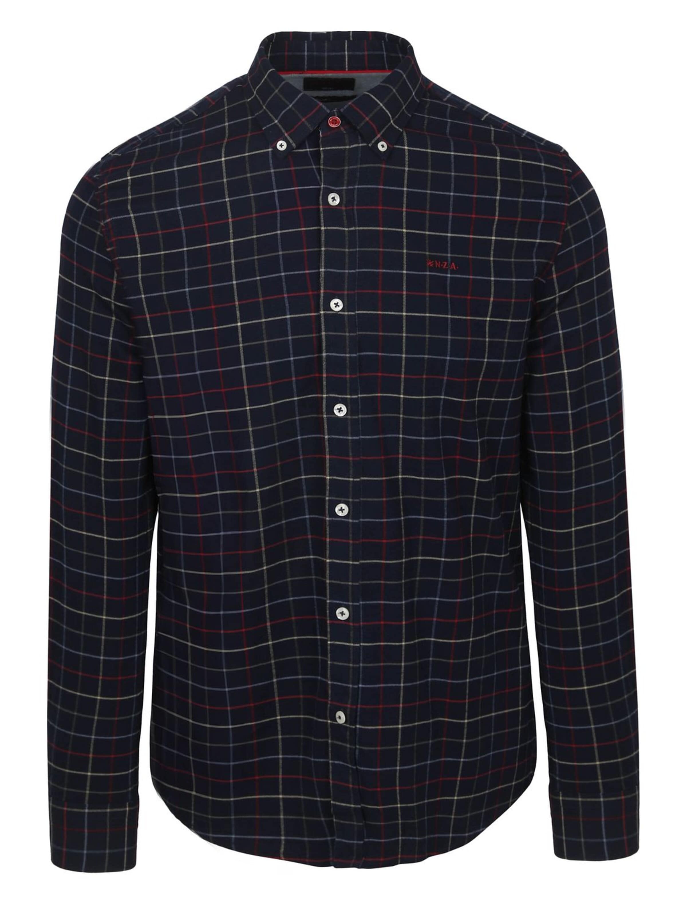 NZA New Zealand Auckland Regular fit Overhemd 'Bruce Waihi' in Blauw: voorkant