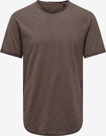 Only & Sons T-Shirt 'BENNE' in Braun: predná strana