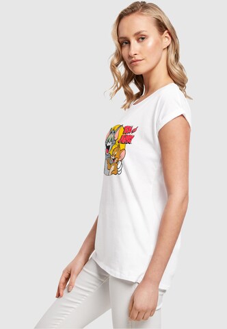 ABSOLUTE CULT T-Shirt 'Tom And Jerry - Thumbs Up' in Weiß