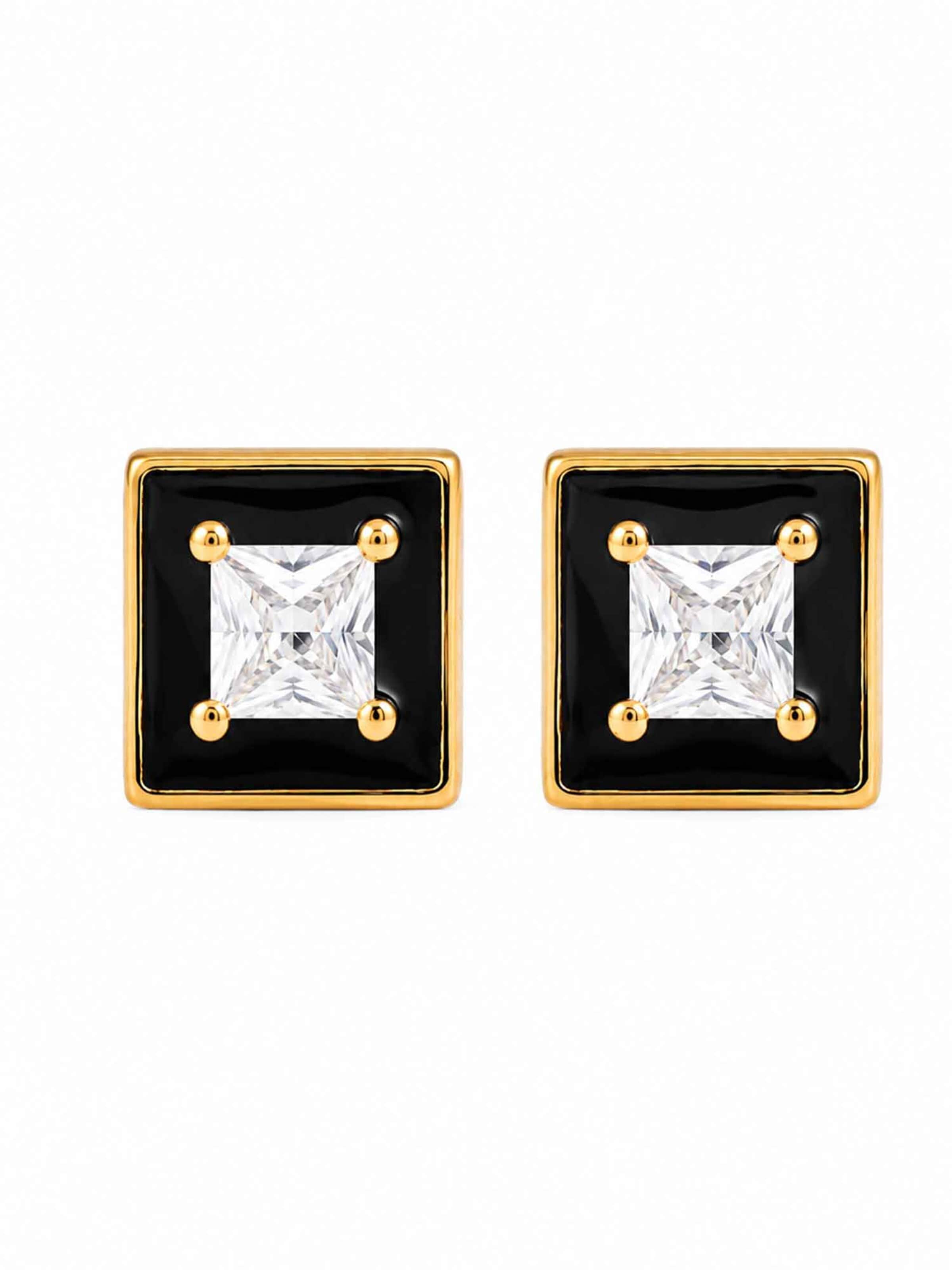 RteRme Náušnice 'Leticia Earrings' – černá: přední strana