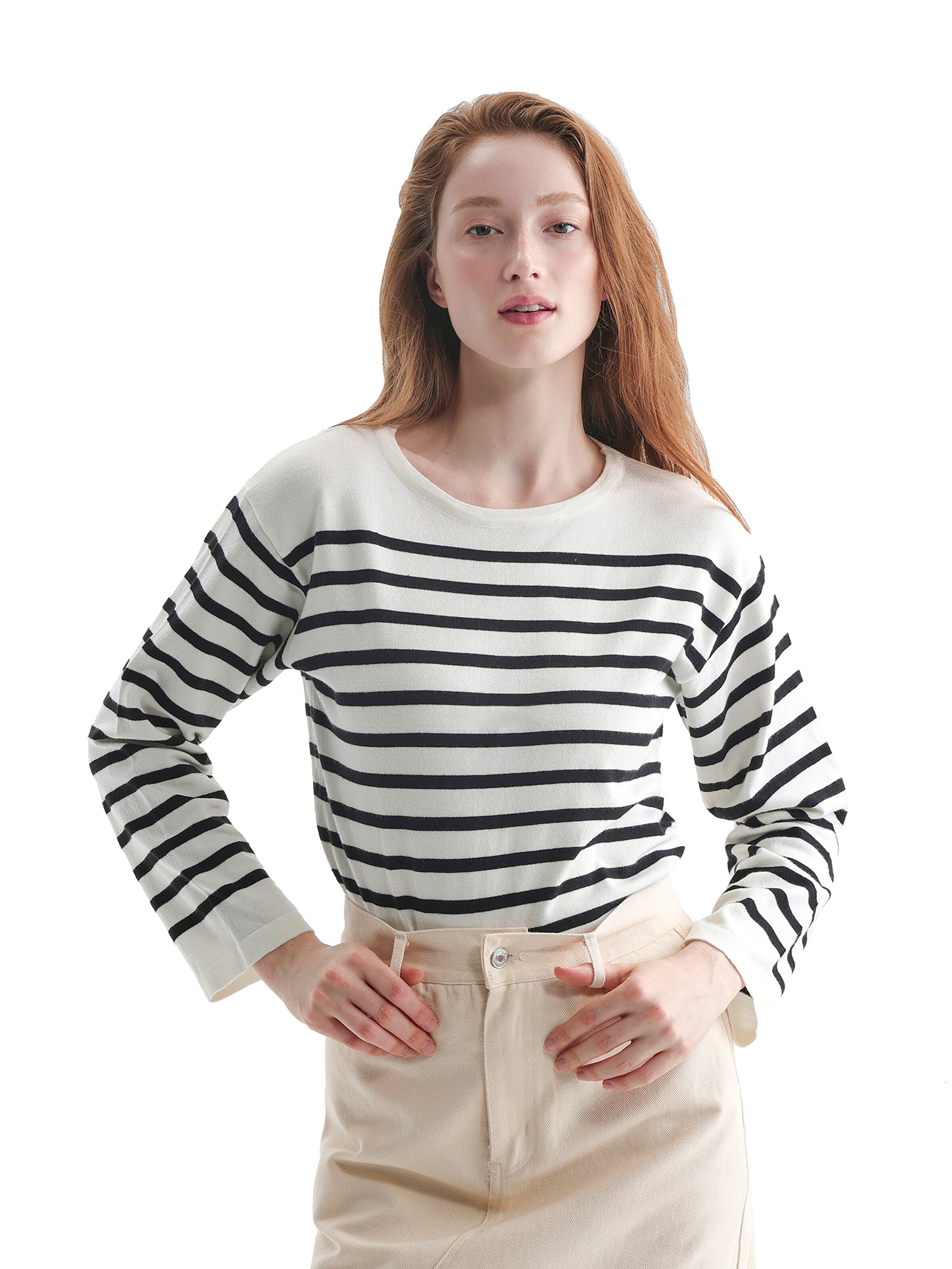 TorWeit Sticktop 'Fine Knitted Top'‌‌ in Schwarz