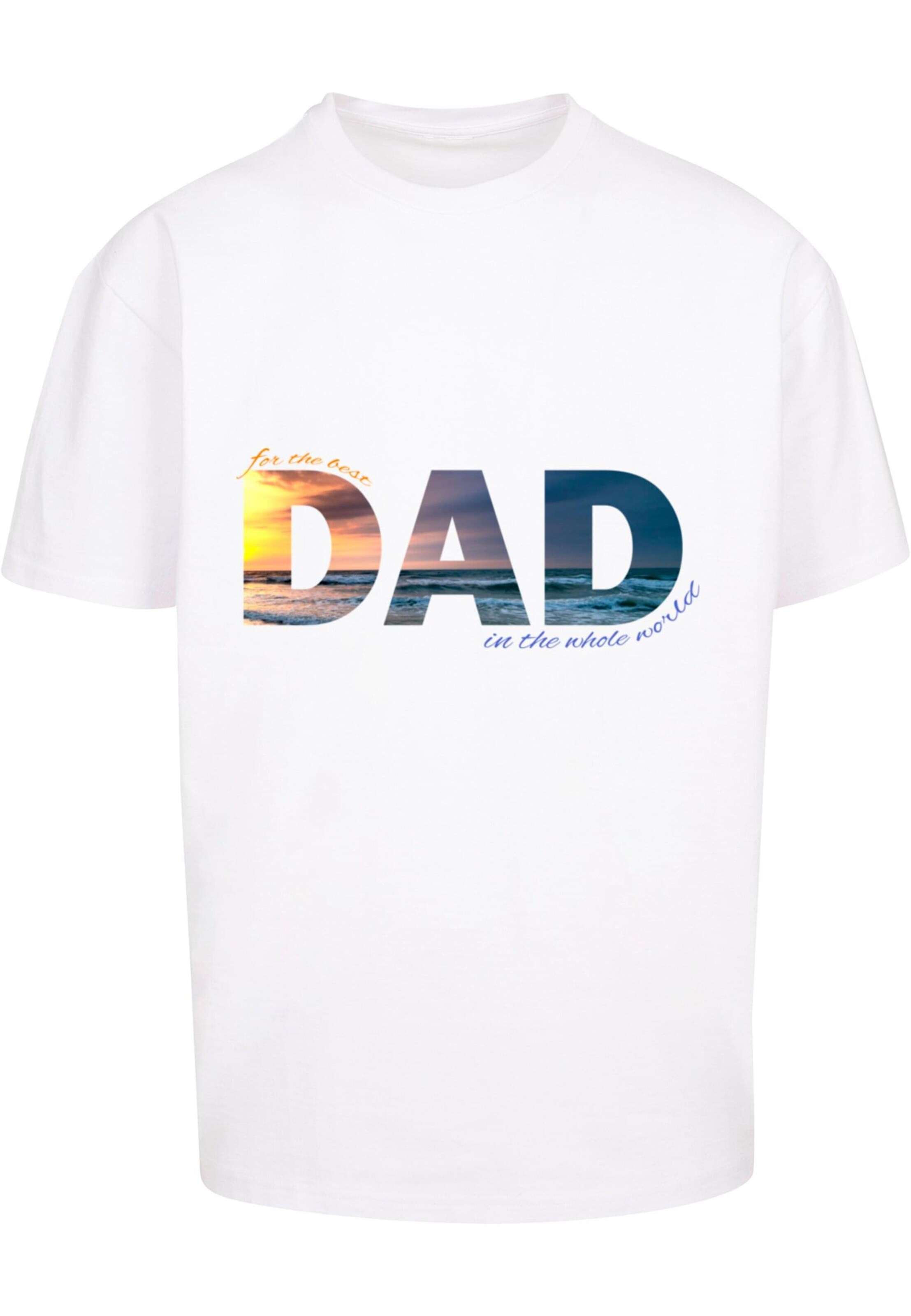 Merchcode Shirt 'For The Best Dad' in White: front