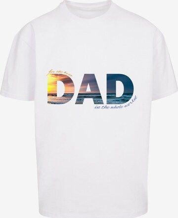 Maglietta 'For The Best Dad' di Merchcode in bianco: frontale