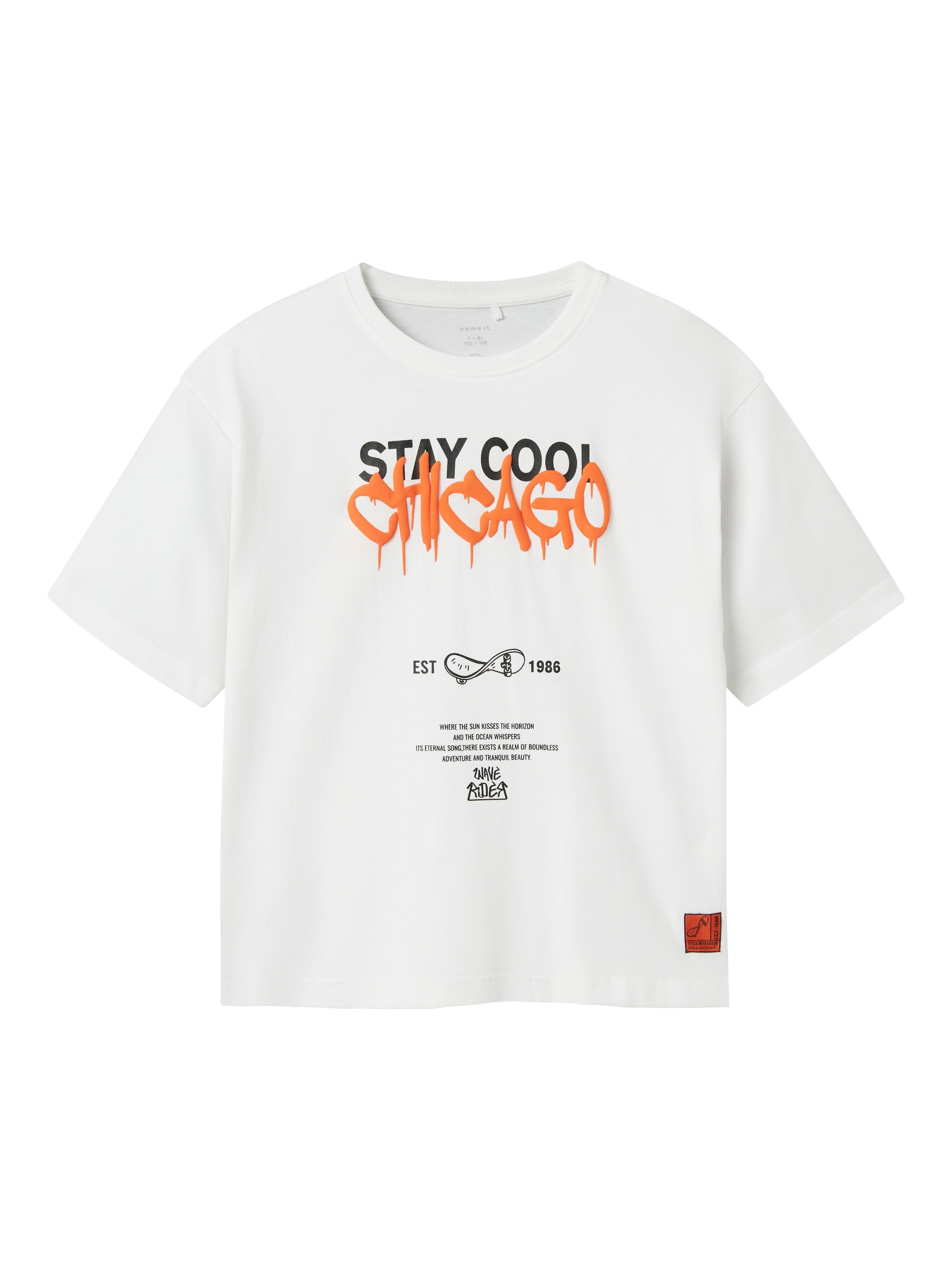 NAME IT Μπλουζάκι 'NKMLEROY' σε λευκό: μπροστά