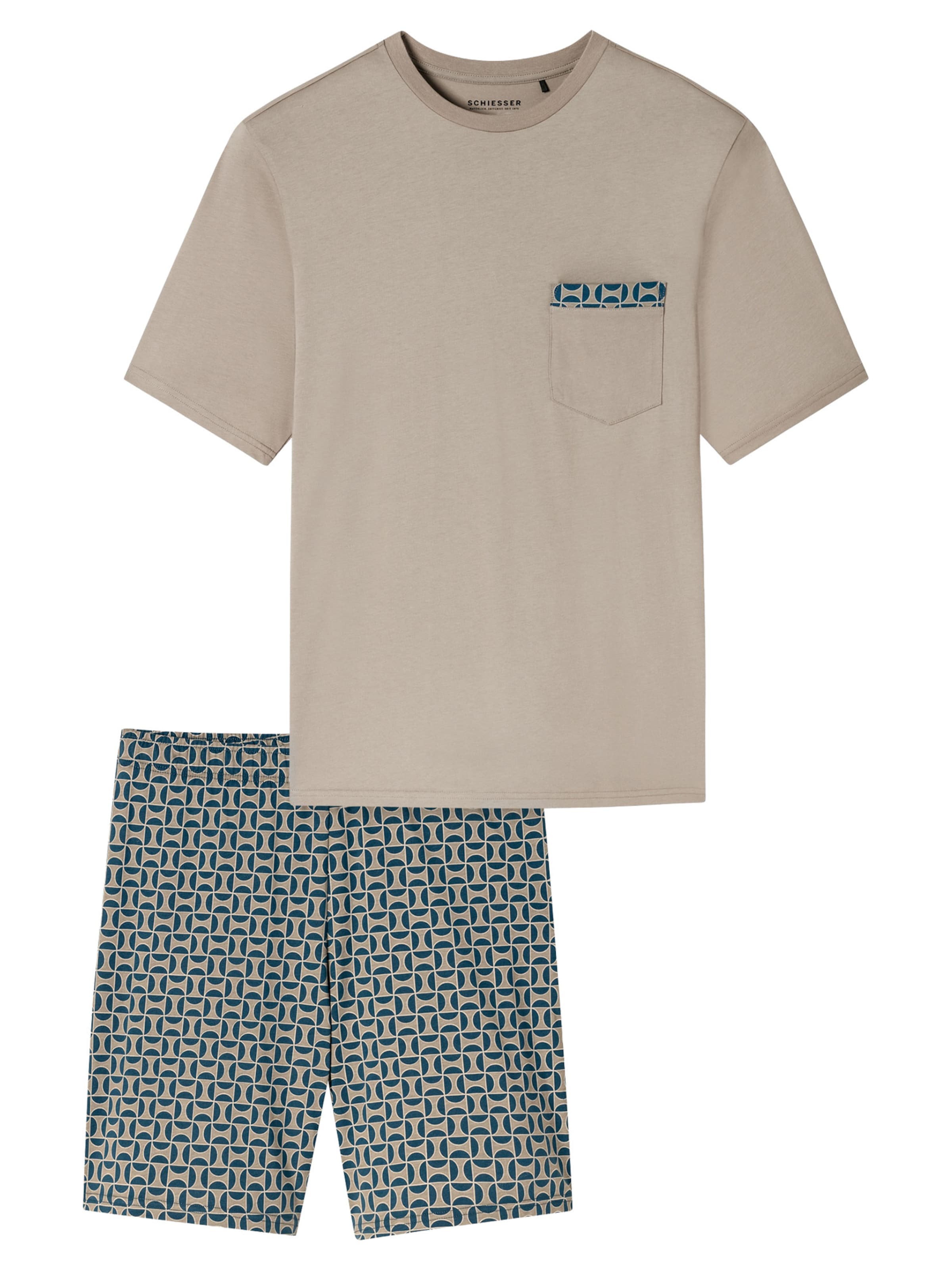 SCHIESSER Pajama short 'Comfort Nightwear' in Brown: front