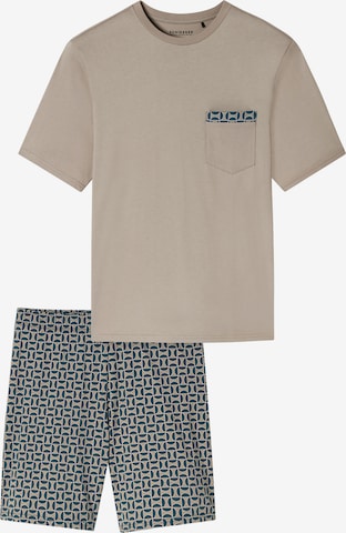 SCHIESSER - Pijama corto 'Comfort Nightwear' en marrón: frente