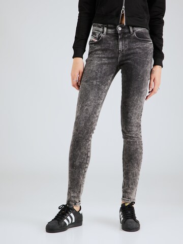 DIESEL Skinny Jeans 'SLANDY' in Grey: front