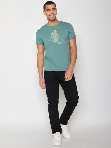 Maglietta 'Animal Yeti Ski' di GREENBOMB in verde