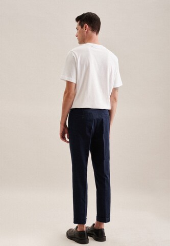 Regular Pantalon à pince ' Schwarze Rose ' SEIDENSTICKER en bleu