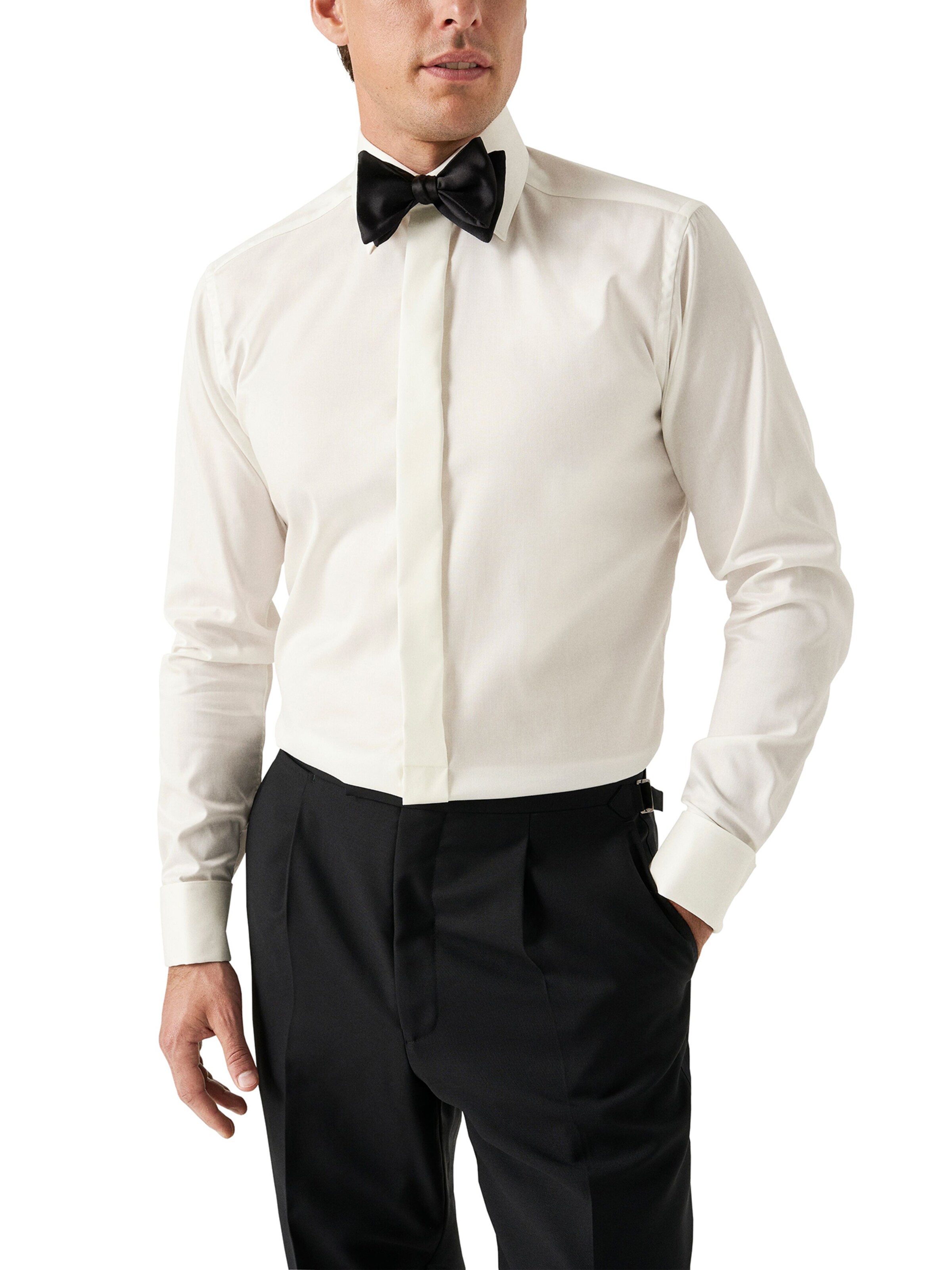 ETON Слим Рубашка в Белый: спереди