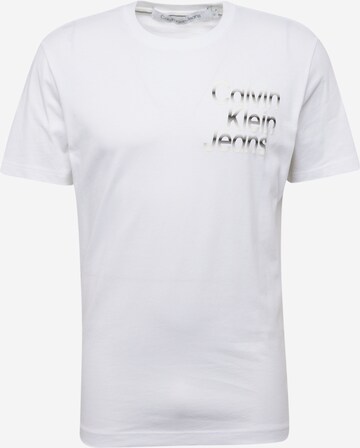 T-Shirt Calvin Klein Jeans en blanc : devant