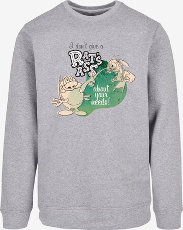 Merchcode Sweatshirt 'Ren And Stimpy - Rats Ass' in Grijs: voorkant