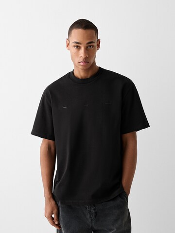 T-Shirt Bershka en noir : devant