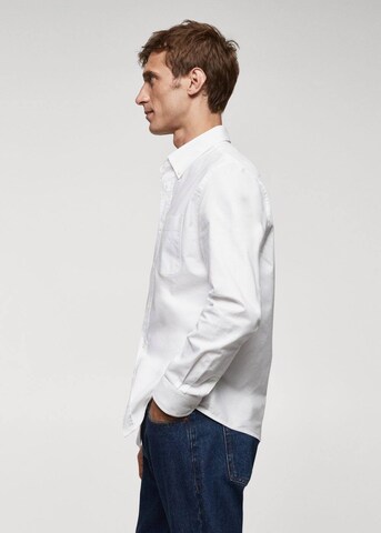 MANGO MAN Comfort fit Button Up Shirt in White