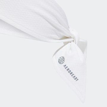 ADIDAS PERFORMANCE Athletic Headband 'Aeroready Tie Band' in White