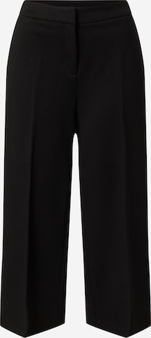 BOSS Black Wide leg Pleated Pants 'Teslima' in Black: front