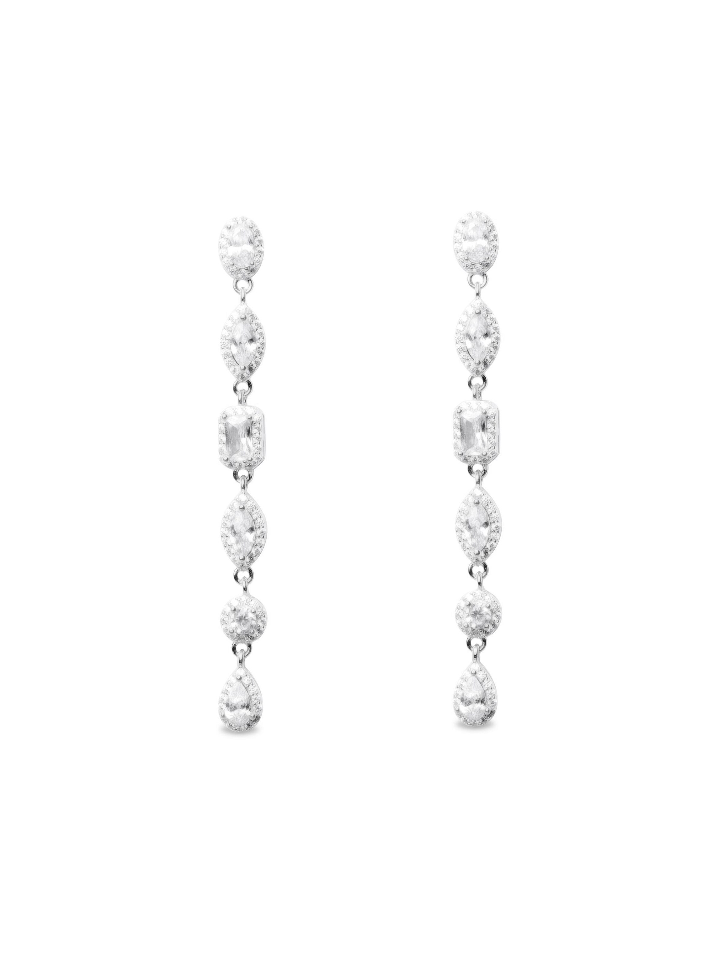 Luxenter - Pendientes 'Oka' en plata: frente