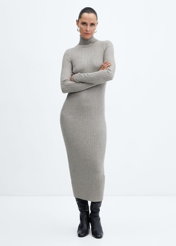 MANGO Knitted dress 'Goletac' in Grey: front