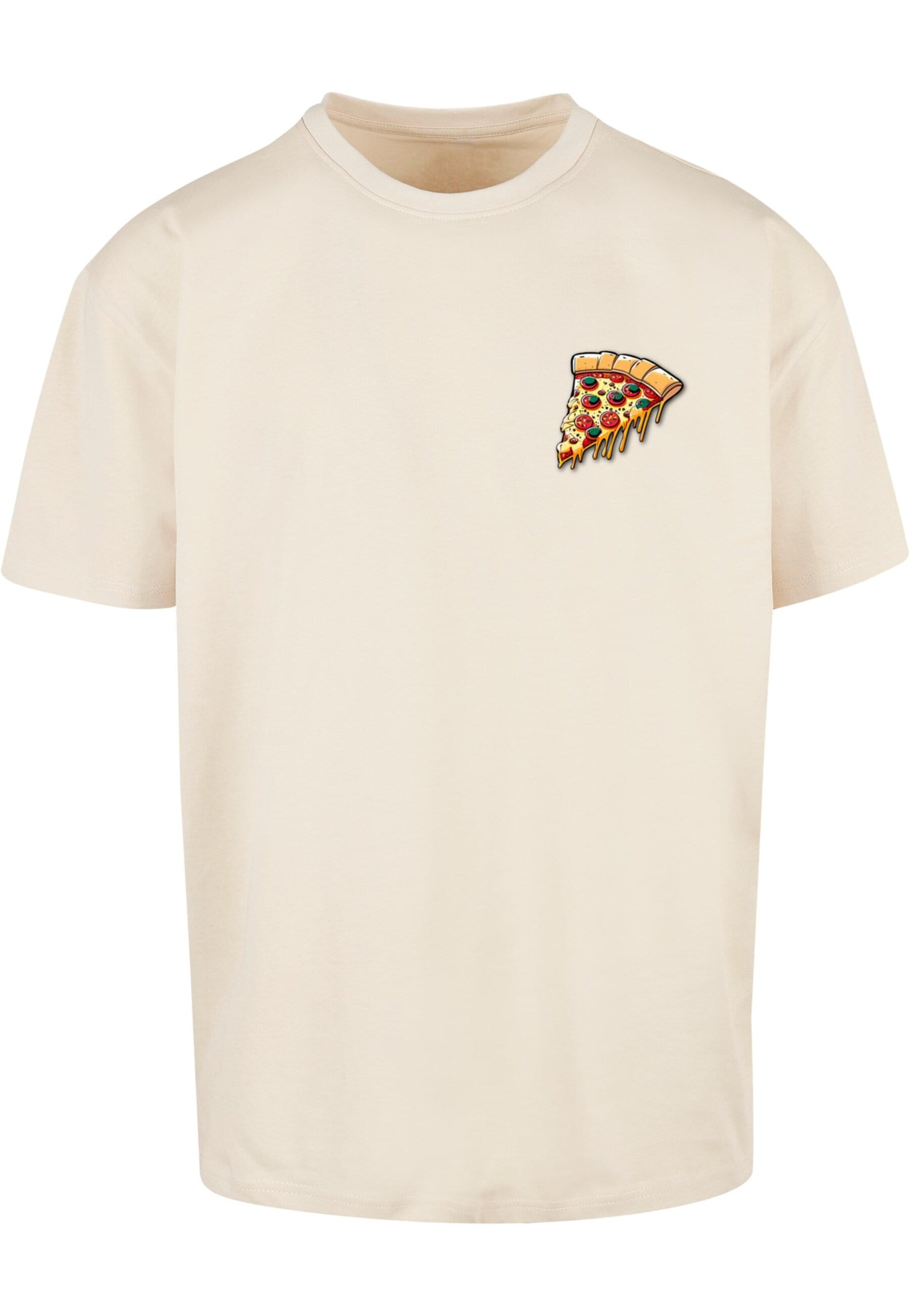 Maglietta 'Pizza Comic' di Merchcode in beige: frontale