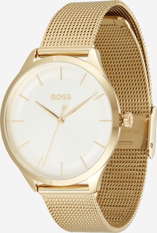 BOSS Black Analoogkell '36MM/3H/3BAR/LYG IP CASE/SILVER WHITE DI', värv Kuld: eest vaates