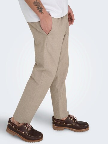 Only & Sons Конический (Tapered) Штаны 'ONSLINUS' в Зеленый