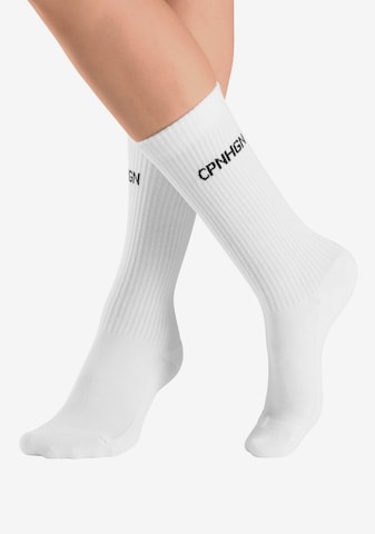 Copenhagen Studios Athletic Socks in White: front