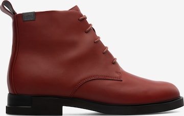 CAMPER Lace-Up Ankle Boots in Red