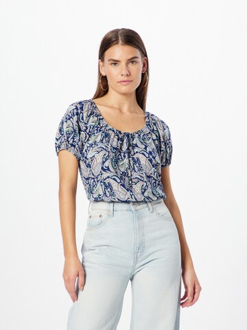 ZABAIONE Blouse 'Pippa' in Blue: front