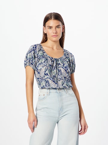 ZABAIONE - Blusa 'Pippa' em azul: frente