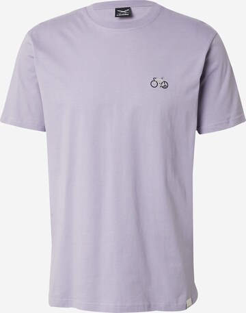 T-Shirt 'Peaceride' Iriedaily en violet : devant