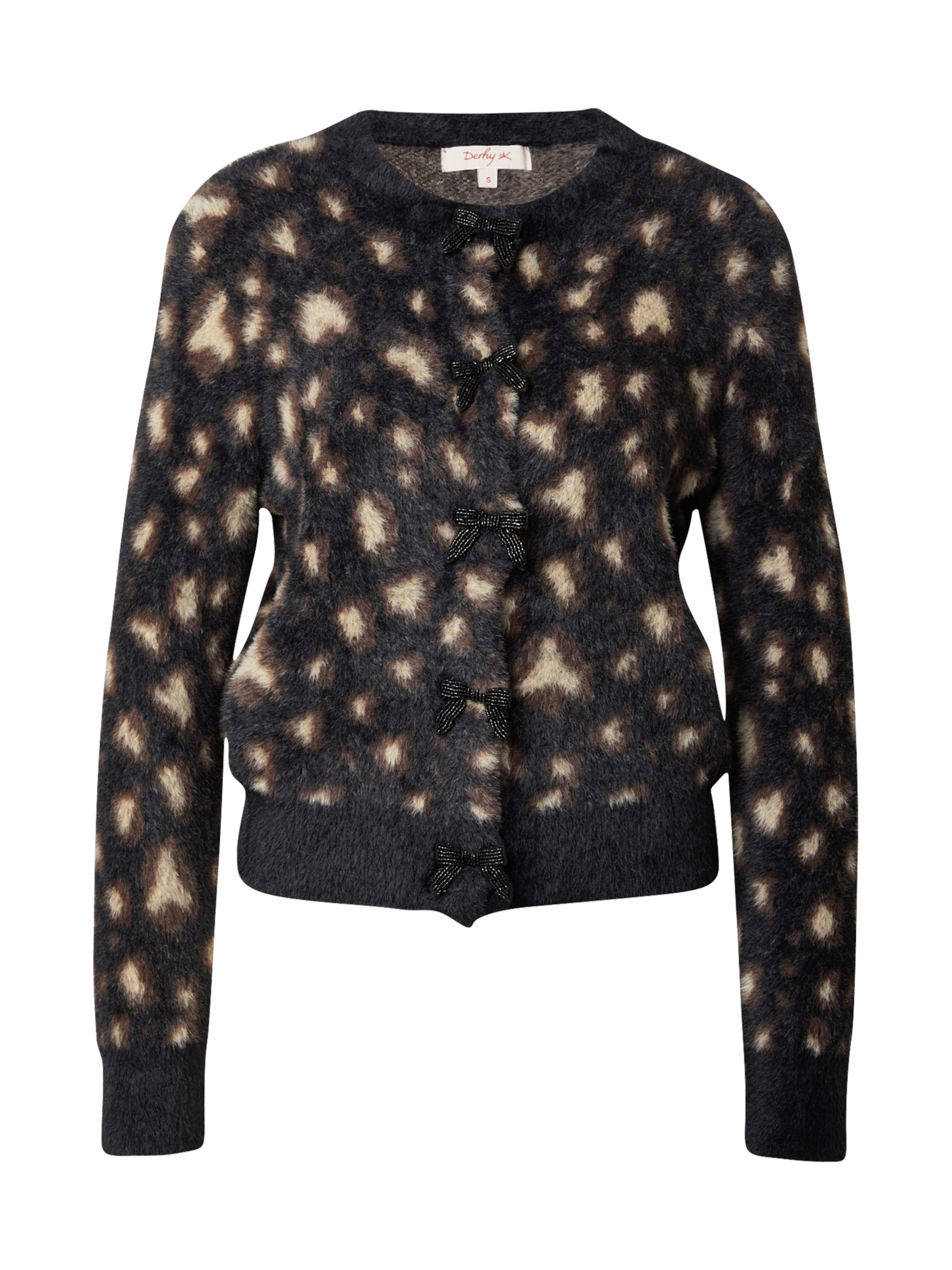 Geacă tricotată 'BETHANY' de la Derhy pe negru: față