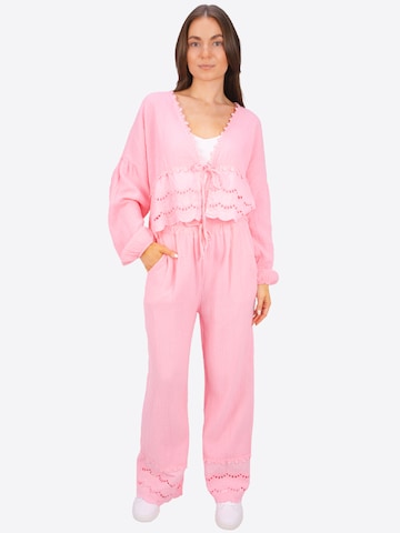 Seasons of April Wide leg Broek 'Ines' in Roze