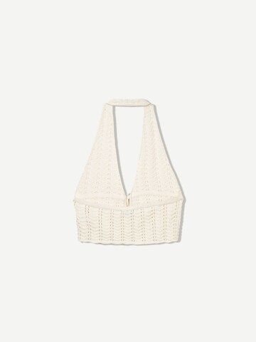 Tops en tricot Bershka en beige