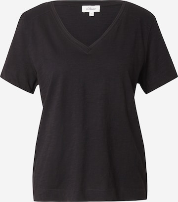 s.Oliver Shirt in Zwart: voorkant