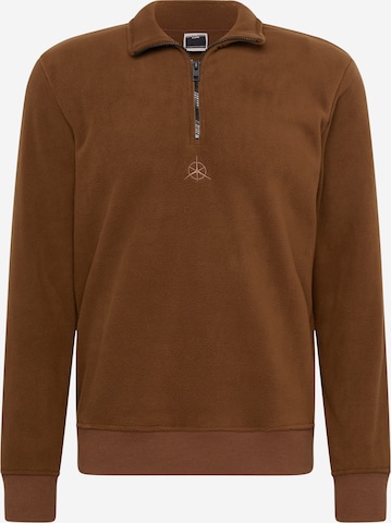 JACK & JONES Sweatshirt 'FRIDAY' in Brown: front