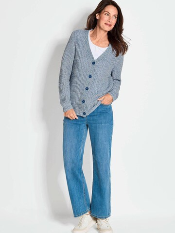 Goldner Strickjacke in Blau