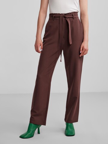 PIECES Regular Pants 'Bosella' in Brown: front