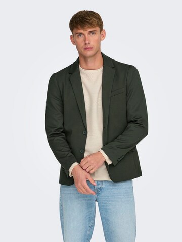 Only & Sons - Ajuste estrecho Chaqueta saco 'MARK' en verde: frente