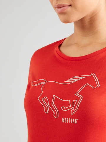 MUSTANG Shirts 'Loa' i rød