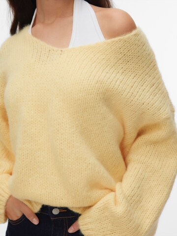 VERO MODA Oversized trui 'VMMaybe' in Geel